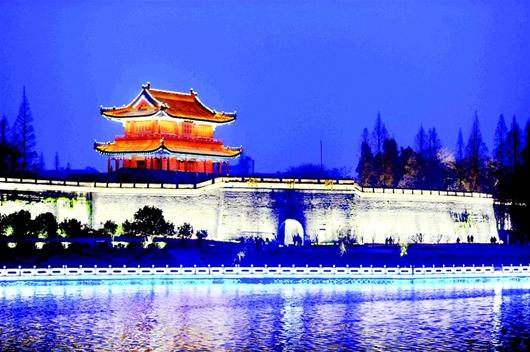 荊州 古城 夜景 冠美全國 中國風(fēng)景園林網(wǎng)