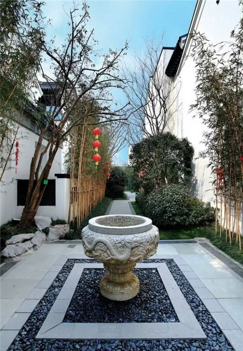 中式豪宅的庭院石材設計