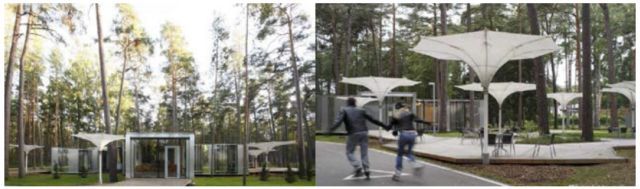天然景區建筑形態與景區地形地貌共生設計