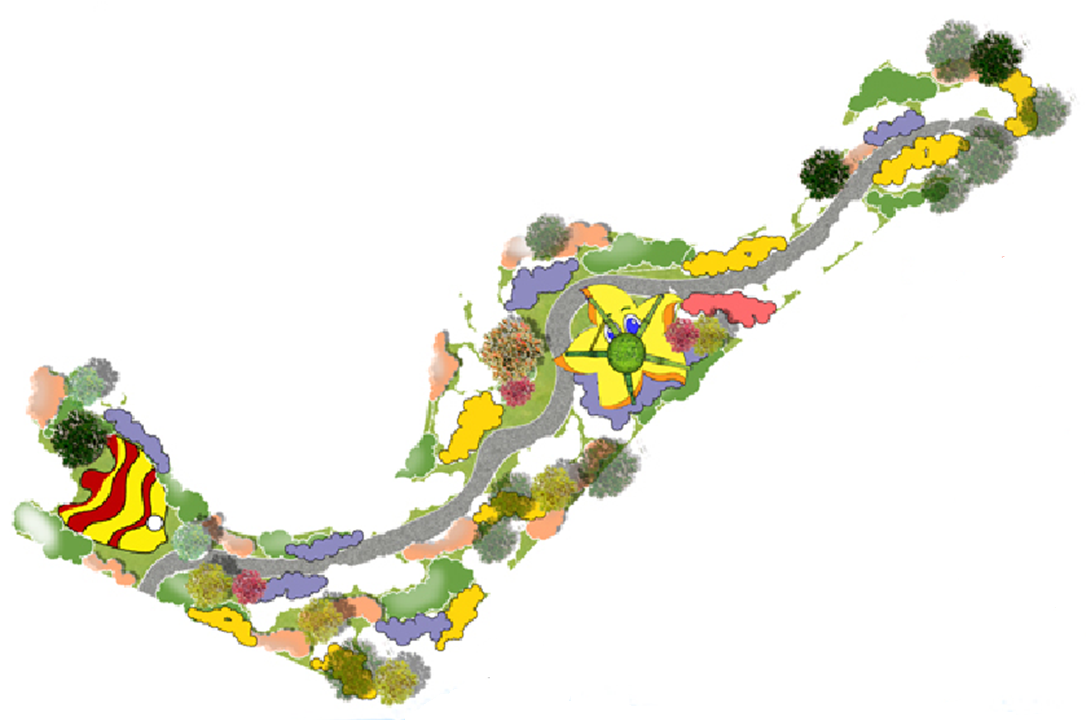 河北省園博會花境——“藍(lán)色”大海的傳說