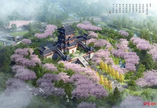 重現(xiàn)盛唐“散花樓”，成都世界園藝博覽會園區(qū)加速建設(shè)