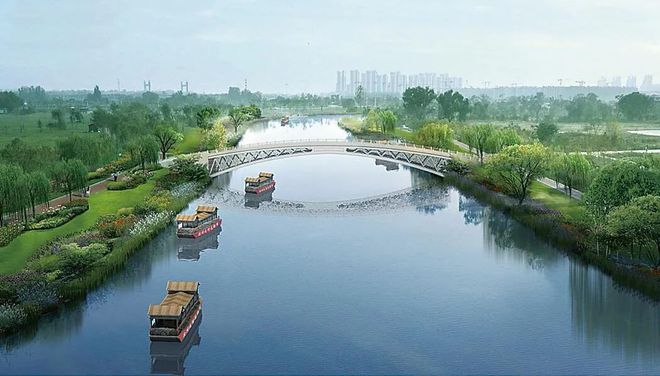運河兩岸觀美景 滄州市區將新建六座步行橋